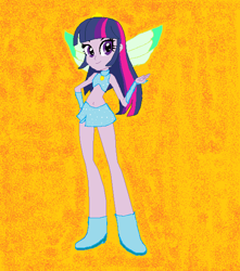 Size: 534x605 | Tagged: safe, artist:r-gonz, artist:selenaede, derpibooru import, twilight sparkle, twilight sparkle (alicorn), alicorn, human, equestria girls, barely eqg related, base used, bloom (winx club), blue wings, boots, clothes, crossover, crown, fairy, fairy wings, fairyized, fingerless gloves, gloves, hand on hip, high heel boots, high heels, jewelry, looking at you, magic winx, regalia, shoes, wings, winx, winx club, winxified