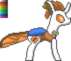 Size: 648x552 | Tagged: safe, artist:derek the metagamer, derpibooru import, changedling, changeling, aseprite, brown changeling, changedlingified, changelingified, crossover, cutie mark, lan hikari, palette, pixel art, simple background, species swap, transparent background