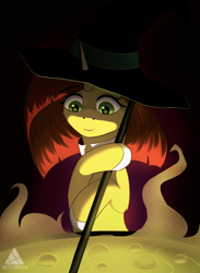 Size: 1582x2160 | Tagged: oc name needed, source needed, useless source url, safe, derpibooru import, oc, oc only, pony, unicorn, bipedal, bipedal leaning, cute, hat, hoof hold, leaning, poison, solo, witch, witch hat