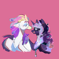 Size: 1000x1000 | Tagged: safe, artist:orphicswan, derpibooru import, princess luna, queen novo, alicorn, classical hippogriff, hippogriff, pony, my little pony: the movie, female, lesbian, lunovo, shipping, solo