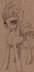 Size: 3780x7986 | Tagged: safe, artist:faline-art, derpibooru import, fizzlepop berrytwist, tempest shadow, unicorn, my little pony: the movie, absurd file size, absurd resolution, broken horn, horn, monochrome, pencil drawing, solo, traditional art