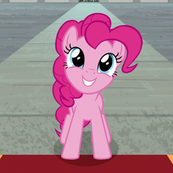 Size: 1080x1080 | Tagged: safe, derpibooru import, screencap, pinkie pie, earth pony, pony, the last laugh, cropped, cute, diapinkes, female, happy, mare, smiling, solo