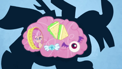 Size: 1280x720 | Tagged: safe, derpibooru import, screencap, discord, fluttershy, draconequus, pegasus, pony, journey to the center of the 'cord, my little pony: pony life, spoiler:pony life s02e26, brain, candy, eyeball, female, food, implied discoshy, implied shipping, implied straight, male, organs, sandwich, wings