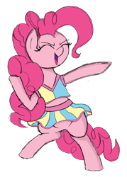 Size: 1080x1510 | Tagged: safe, artist:legendoflink, derpibooru import, pinkie pie, pony, cheering, cheerleader, cheerleader outfit, clothes, cute, diapinkes, eyes closed, midriff, open mouth, simple background, skirt, solo, sports bra, sports skirt, standing, sweet dreams fuel, transparent background