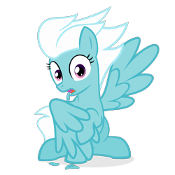 Size: 1800x1800 | Tagged: safe, artist:the smiling pony, derpibooru import, fleetfoot, pegasus, pony, .svg available, feather, grooming, looking at you, preening, solo, spread wings, surprised, svg, vector, wide eyes, wings