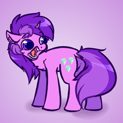 Size: 4000x4000 | Tagged: safe, artist:witchtaunter, derpibooru import, amethyst star, sparkler, pony, unicorn, april fools, april fools 2021, april fools joke, chest fluff, ear fluff, ears, faic, floppy ears, gradient background, recolor, screaming, solo, wide eyes