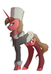 Size: 587x845 | Tagged: safe, artist:cookietasticx3, derpibooru import, oc, oc only, pony, unicorn, clothes, hat, horn, leg warmers, simple background, solo, transparent background, unicorn oc