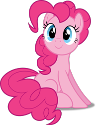 Size: 3000x3882 | Tagged: safe, artist:dashiesparkle, derpibooru import, pinkie pie, earth pony, pony, female, mare, simple background, sitting, solo, transparent background, vector
