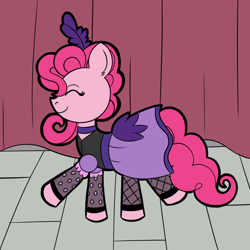 Size: 1000x1000 | Tagged: safe, artist:peachi_tea, derpibooru import, pinkie pie, pony, over a barrel, clothes, dress, saloon dress, saloon pinkie