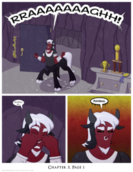 Size: 1200x1552 | Tagged: safe, artist:deusexequus, derpibooru import, lord tirek, centaur, comic:fix, angry, comic, male, nose piercing, nose ring, piercing, screaming, speech bubble, young tirek, younger