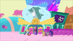 Size: 1280x720 | Tagged: safe, derpibooru import, screencap, rarity, alicorn, earth pony, pegasus, pony, my little pony: pony life, the shows must go on, spoiler:pony life s02e22, background alicorn, background pony, closed, hat, theater
