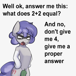 Size: 1920x1920 | Tagged: safe, artist:triplesevens, oc, oc only, oc:triple sevens, pony, bipedal, censorship, counter signal memes, leaf, male, meme, ponified, ponified meme, simple background, solo, text
