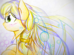 Size: 1920x1440 | Tagged: safe, artist:stardust0130, derpibooru import, oc, oc:sunrise glisten, solo, traditional art