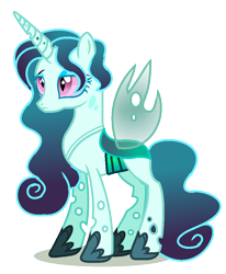 Size: 832x1008 | Tagged: safe, artist:venomous-cookietwt, derpibooru import, oc, changepony, hybrid, female, interspecies offspring, magical lesbian spawn, offspring, parent:princess cadance, parent:queen chrysalis, parents:cadalis, simple background, solo, transparent background