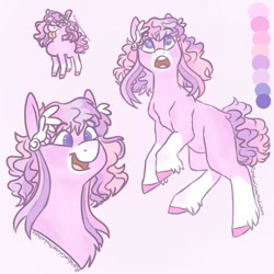 Size: 1000x1000 | Tagged: safe, artist:random_glitter_productions, derpibooru import, oc, oc only, earth pony, :p, bust, earth pony oc, looking up, reference sheet, signature, smiling, tongue, tongue out, unshorn fetlocks