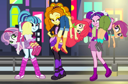 Size: 6280x4133 | Tagged: safe, artist:gmaplay, derpibooru import, adagio dazzle, apple bloom, aria blaze, scootaloo, sonata dusk, sweetie belle, equestria girls, ass, bloom butt, butt, carried, carry, carrying, over the shoulder, scootabutt, sweetie butt, the dazzlings