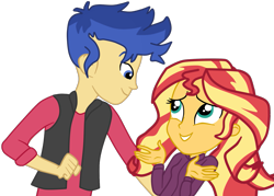 Size: 1761x1260 | Tagged: safe, artist:gmaplay, derpibooru import, flash sentry, sunset shimmer, equestria girls, female, flashimmer, male, shipping, straight