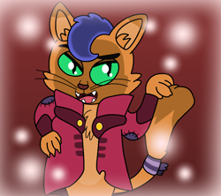 Size: 1034x920 | Tagged: safe, artist:harmonybunny2021, derpibooru import, capper dapperpaws, abyssinian, cat, my little pony: the movie, looking at you, male, sparkly eyes, wingding eyes