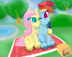 Size: 3181x2549 | Tagged: safe, artist:vinca, derpibooru import, fluttershy, rainbow dash, pegasus, pony, unshorn fetlocks