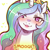 Size: 1159x1159 | Tagged: safe, artist:cold-blooded-twilight, derpibooru import, princess celestia, alicorn, pony, blushing, bronybait, bust, crown, cute, cutelestia, dialogue, eye clipping through hair, female, full face view, hair over one eye, heart, jewelry, looking at you, mare, png, regalia, simple background, smiling, smiling at you, solo, sparkles, talking to viewer, yoke