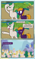 Size: 1920x3169 | Tagged: safe, artist:alexdti, derpibooru import, oc, oc only, oc:ale, oc:marco, pegasus, pony, unicorn, comic:quest for friendship, female, male, mare, stallion