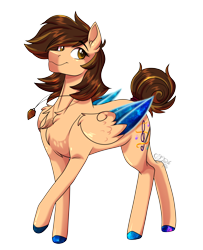 Size: 3251x4000 | Tagged: safe, artist:jack-pie, oc, oc:gabby, pegasus, cloven hooves, commission, cutie mark, high res, simple background, smiling, solo, transparent background