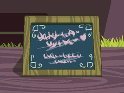 Size: 800x600 | Tagged: safe, artist:rangelost, derpibooru import, chalkboard, cyoa:d20 pony, grass, no pony