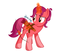 Size: 1280x1154 | Tagged: safe, artist:tenderrain-art, derpibooru import, pony, unicorn, arrow, bow (weapon), bow and arrow, female, magic, mare, ponified, quiver, sagittarius, simple background, solo, transparent background, weapon, zodiac