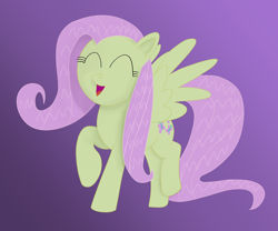 Size: 4360x3621 | Tagged: safe, artist:ponsky, derpibooru import, fluttershy, pegasus, pony, cute, daaaaaaaaaaaw, eyes closed, shyabetes, singing, solo