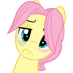 Size: 918x918 | Tagged: safe, alternate version, artist:melonmilk, derpibooru import, butterscotch, fluttershy, angry, annoyed, bust, disappointed, disgusted, rule 63, solo, tired, upset