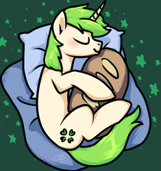 Size: 1117x1189 | Tagged: safe, artist:megabait, derpibooru import, oc, pony, unicorn, bread, food, hug, male, pillow, ponyloaf