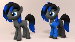 Size: 1920x1080 | Tagged: safe, artist:whiteskypony, derpibooru import, oc, oc:danny, earth pony, pony, 3d, clothes, jacket, male, shirt, solo, stallion