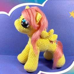 Size: 1080x1080 | Tagged: safe, derpibooru import, fluttershy, pegasus, pony, amigurumi, crochet, instagram, official, photo, plushie, solo