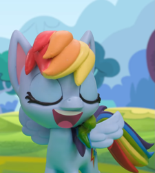 Size: 973x1079 | Tagged: safe, derpibooru import, screencap, rainbow dash, pegasus, pony, my little pony: pony life, my little pony: stop motion short, pillow fight (short), cropped, solo, stop motion