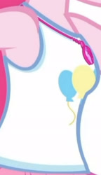 Size: 1920x3333 | Tagged: safe, derpibooru import, screencap, pinkie pie, better together, equestria girls, rollercoaster of friendship, boobshot, breasts, clothes, cropped, cutie mark, cutie mark on clothes, female, geode of sugar bombs, jewelry, magical geodes, necklace, pictures of chests, solo, tanktop