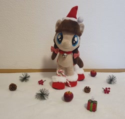 Size: 1280x1220 | Tagged: safe, artist:meplushyou, derpibooru import, oc, oc:connie bloom, christmas, cute, euro bronycon, holiday, irl, photo, plushie