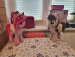 Size: 2048x1536 | Tagged: safe, derpibooru import, oc, oc:connie bloom, oc:sandy rose, pony, irl, photo, plushie