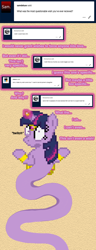 Size: 504x1310 | Tagged: safe, artist:verve, derpibooru import, twilight sparkle, twilight sparkle (alicorn), alicorn, genie pony, pony, ask, ask genie twilight, female, floating, genie, geniefied, magic, mare, pixel art, shrug, solo, wide eyes