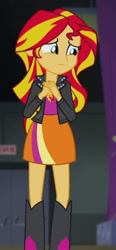 Size: 245x530 | Tagged: safe, derpibooru import, screencap, sunset shimmer, equestria girls, rainbow rocks, cropped, solo