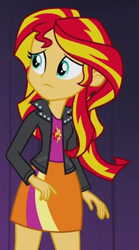 Size: 319x575 | Tagged: safe, derpibooru import, screencap, sunset shimmer, equestria girls, rainbow rocks, cropped, solo