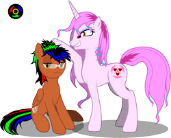 Size: 3311x2666 | Tagged: safe, artist:kyoshyu, derpibooru import, oc, oc only, oc:bucolique, oc:coeur d'étoile, alicorn, pegasus, pony, female, male, mare, simple background, stallion, transparent background, vector