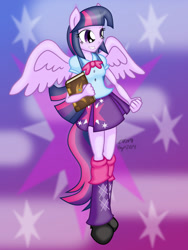 Size: 1024x1363 | Tagged: safe, artist:cazra, derpibooru import, twilight sparkle, twilight sparkle (alicorn), alicorn, equestria girls, book, clothes, female, ponied up, skirt, solo, style emulation, touhou, zun