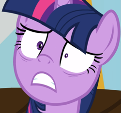 Size: 739x692 | Tagged: safe, derpibooru import, screencap, twilight sparkle, twilight sparkle (alicorn), alicorn, pony, once upon a zeppelin, close-up, cropped, faic, female, mare, shocked, solo, twilight sparkle is best facemaker