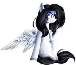 Size: 2654x2259 | Tagged: safe, artist:mediasmile666, derpibooru import, oc, oc only, pegasus, pony, female, mare, simple background, sitting, solo, transparent background