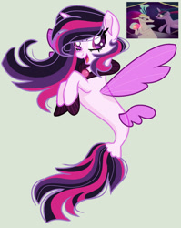 Size: 798x1002 | Tagged: safe, derpibooru import, queen novo, twilight sparkle, twilight sparkle (alicorn), oc, alicorn, seapony (g4), my little pony: the movie, fusion