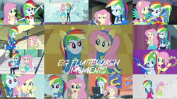 Size: 1974x1112 | Tagged: safe, derpibooru import, edit, edited screencap, editor:quoterific, screencap, angel bunny, bon bon, fluttershy, lyra heartstrings, rainbow dash, sweetie drops, rabbit, equestria girls, equestria girls (movie), equestria girls series, fluttershy's butterflies, fluttershy's butterflies: rainbow dash, legend of everfree, mirror magic, rainbow rocks, rollercoaster of friendship, shake your tail, stressed in show, spoiler:eqg specials, a queen of clubs, animal, blushing, camp everfree outfits, clothes, cutie mark, cutie mark on clothes, duo, duo female, electric guitar, equestria land, eyes closed, female, flutterdash, geode of fauna, geode of super speed, guitar, hairpin, helping twilight win the crown, hoodie, jewelry, lesbian, magical geodes, male, musical instrument, necklace, open mouth, ponied up, sandals, shipping, shoes, smiling, sneakers, tambourine, wings