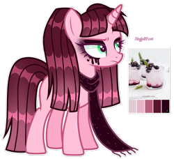 Size: 1608x1468 | Tagged: safe, artist:skyfallfrost, derpibooru import, oc, pony, unicorn, clothes, female, mare, reference sheet, scarf, simple background, solo, transparent background
