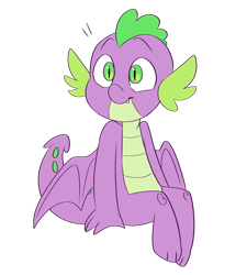 Size: 1280x1422 | Tagged: safe, artist:serfuzzypushover, derpibooru import, spike, dragon, cute, male, simple background, sitting, smiling, solo, spikabetes, transparent background, winged spike