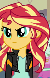 Size: 447x694 | Tagged: safe, derpibooru import, screencap, lyra heartstrings, sunset shimmer, equestria girls, friendship games, angry, cropped