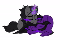 Size: 5467x3638 | Tagged: safe, artist:celestial-rainstorm, derpibooru import, king sombra, oc, oc:andrewmeda, pony, absurd resolution, dark magic, lying down, magic, prone, simple background, sleeping, transparent background